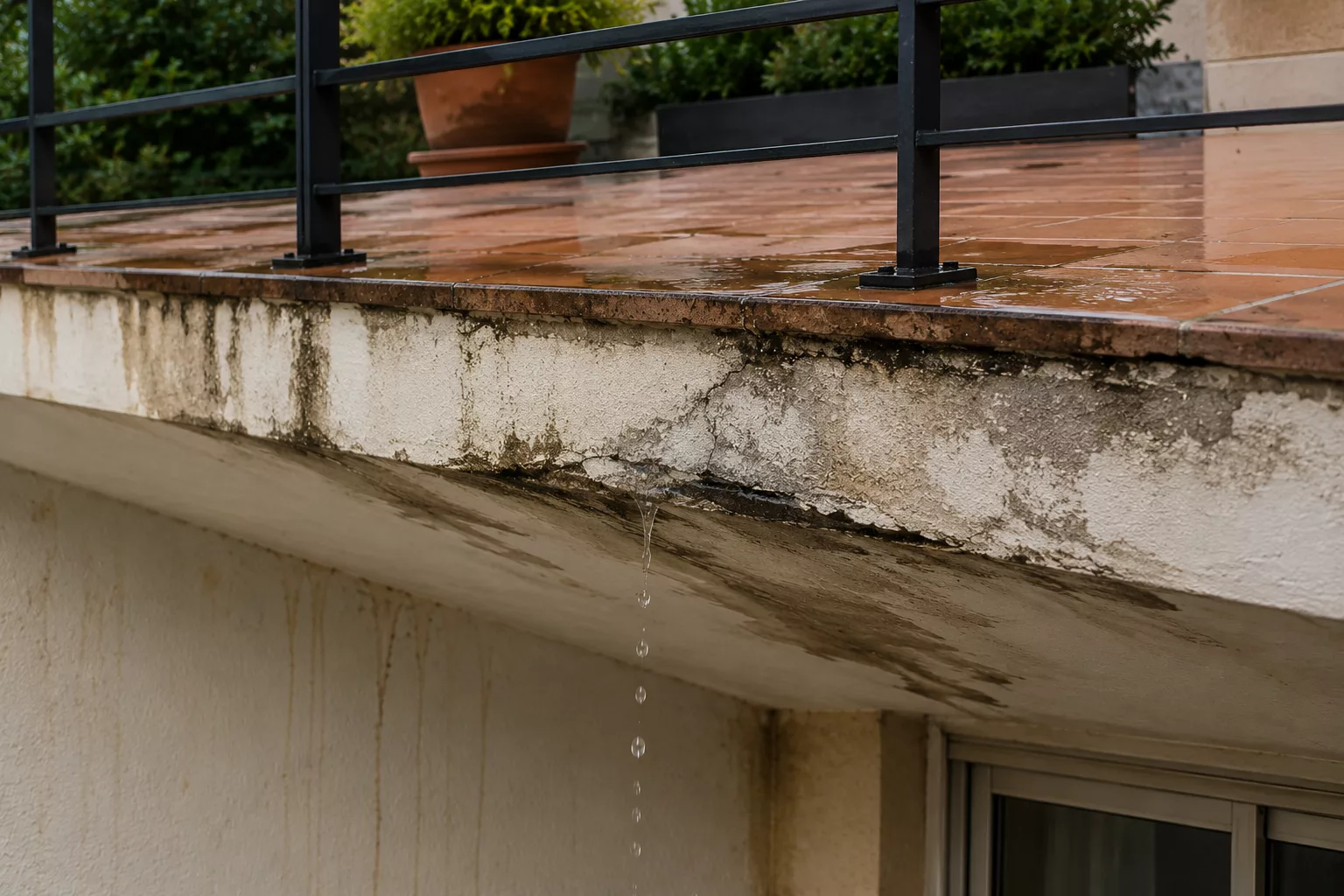 Infiltration terrasse