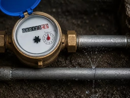 compteur d'eau qui tourne